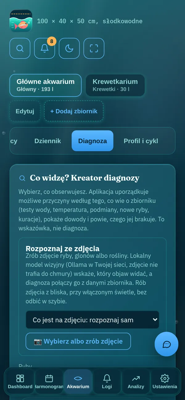 Diagnosis wizard and photo recognition